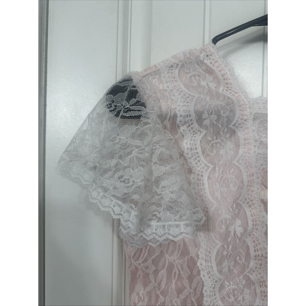 Gunne Sax Jessica McClintock 1980s Vintage Drop Waist Lace Dress Dollette - Picture 4 of 11